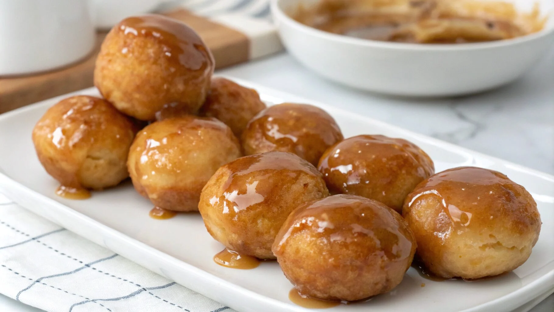 Caramel Glazed Keto Donut Holes