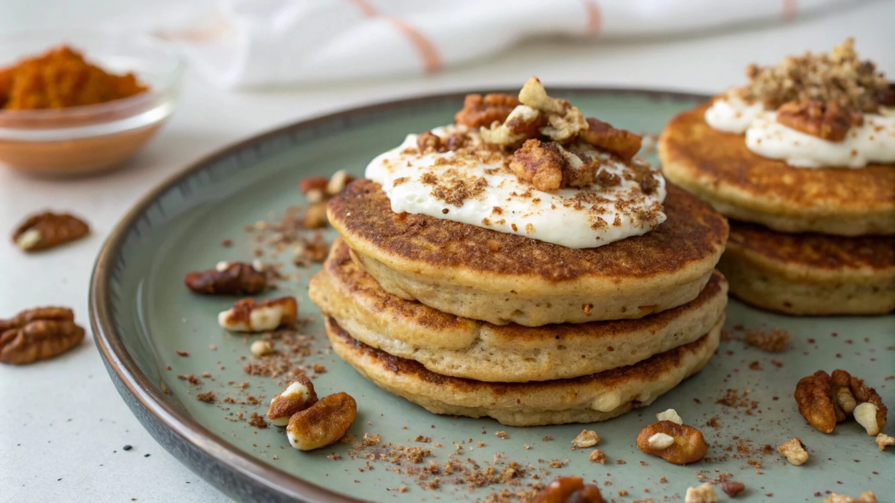 Carrot Cake Keto Pancakes